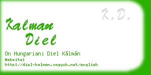 kalman diel business card